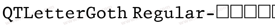 QTLetterGoth Regular字体转换
